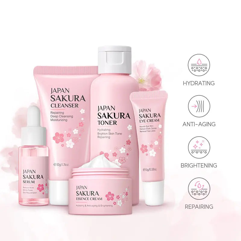 Hydrating Face Cream 5 Piece Skincare Set