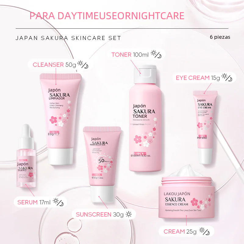 Tat's Cherry Blossom Skincare Set - 6 Pieces
